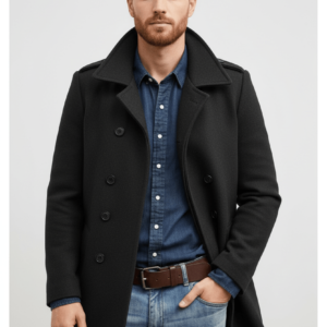 Olav – Men’s Wool Trench Coat - Tailored Fit